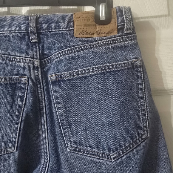 Vintage Flannel Lined Tapered Leg Mom Jeans by Eddie Bauer, 100% Cotton, EUC! - Picture 9 of 11